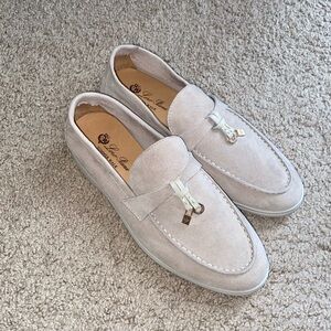 Leather loafers loro piana
